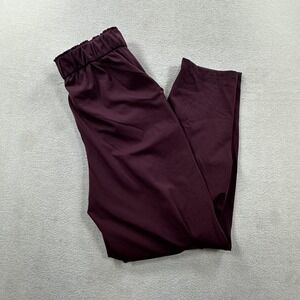 Lululemon Jogger Womens 6 Burgundy Keep Moving Pant 7/8 High Rise Pull On